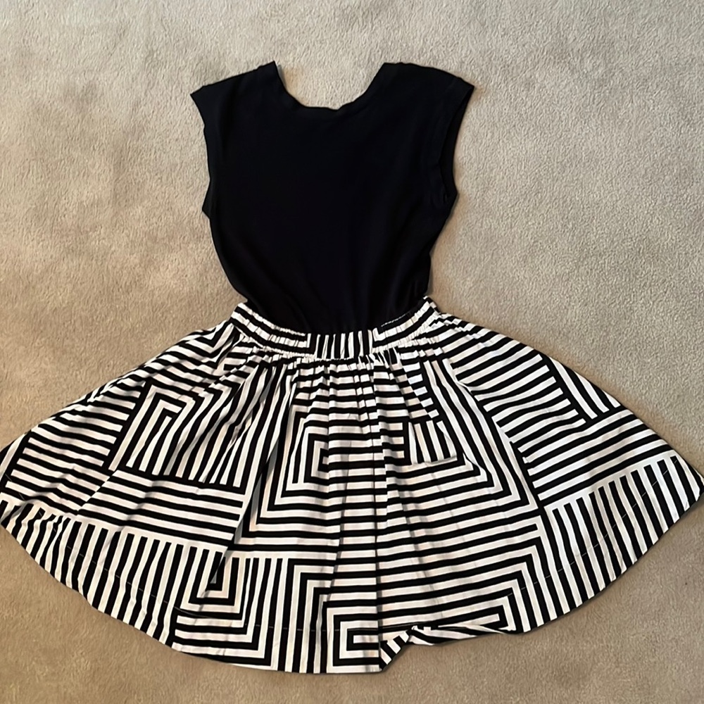 Black and white statement dress